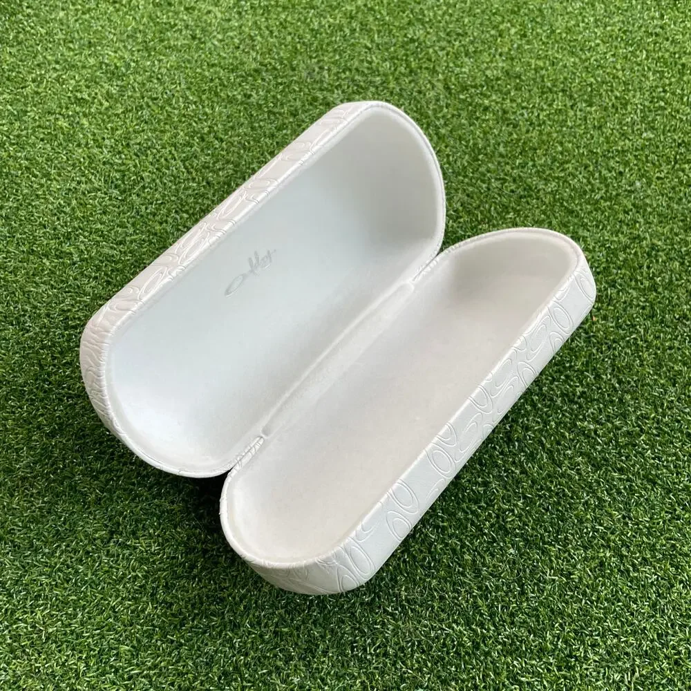 Oakley White Embossed Logo Hard Shell Clamshell Sunglasses Case ONLY Large